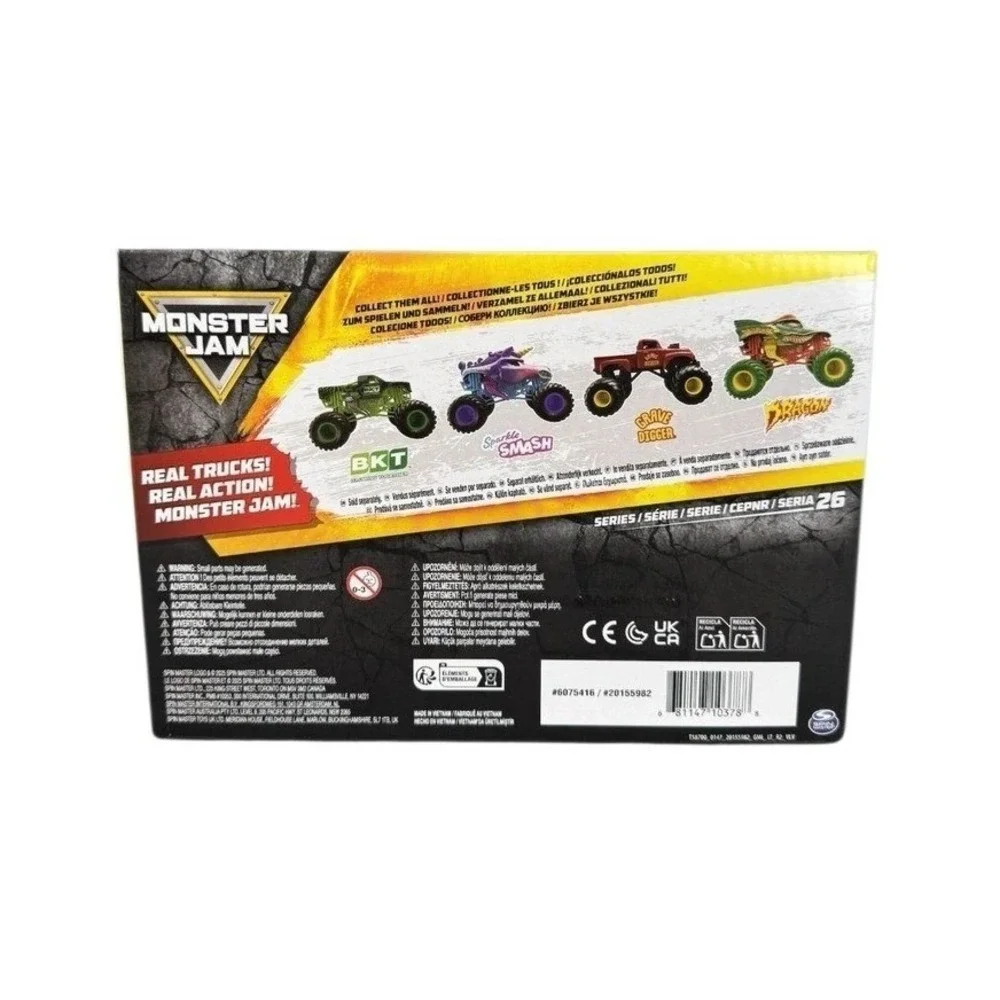 Monster‎ Jam Sparkle Smash Unicorn Monster Truck Toy 1:64 Scale